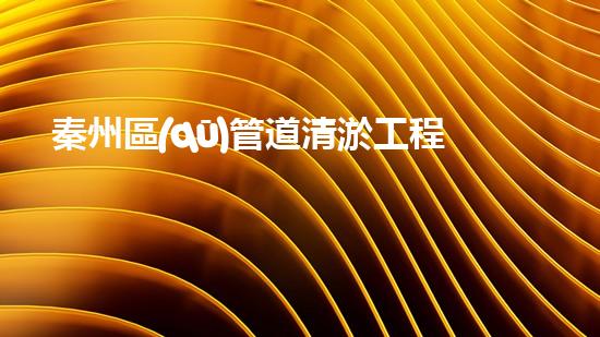 秦州區(qū)管道清淤工程：解鎖城市隱患，守護(hù)暢通無阻！